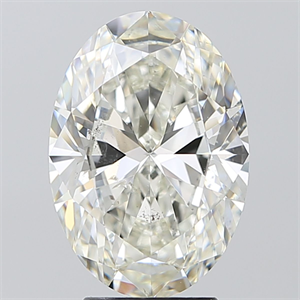 Foto Diamante Natural 4.01 quilates, Ovalado , Color J, claridad SI2 y certificado GIA de