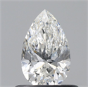 Natural Diamond 0.50 Carats, Pear with  Cut, H Color, SI1 Clarity and Certified by GIA