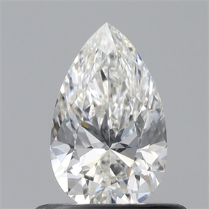 Picture of Natural Diamond 0.50 Carats, Pear with  Cut, H Color, SI1 Clarity and Certified by GIA