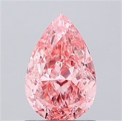 Picture of Lab Grown Diamond 1.36 Carats, Pear with  Cut, Fancy Vivid Pink Color, VS2 Clarity and Certified by IGI