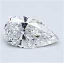 Natural Diamond 5.29 Carats, Pear with  Cut, D Color, VS2 Clarity and Certified by GIA