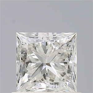 Picture of Natural Diamond 0.72 Carats, Princess with  Cut, I Color, VVS1 Clarity and Certified by GIA