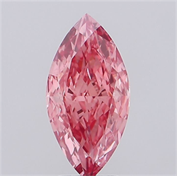 Picture of Lab Grown Diamond 3.01 Carats, Marquise with  Cut, Fancy Vivid Pink Color, VVS2 Clarity and Certified by IGI
