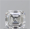 Natural Diamond 0.72 Carats, Asscher with  Cut, F Color, VS2 Clarity and Certified by GIA