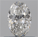 Natural Diamond 0.50 Carats, Oval with  Cut, F Color, VVS2 Clarity and Certified by GIA