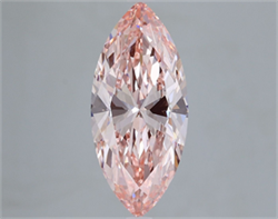 Picture of Lab Grown Diamond 3.15 Carats, Marquise with  Cut, Fancy Vivid Pink Color, VS1 Clarity and Certified by IGI
