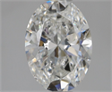 Natural Diamond 1.30 Carats, Oval with  Cut, F Color, VS2 Clarity and Certified by GIA