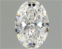 Natural Diamond 1.01 Carats, Oval with  Cut, F Color, VVS2 Clarity and Certified by GIA