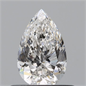 Diamante Natural 0.52 quilates, De pera , Color F, claridad SI2 y certificado GIA