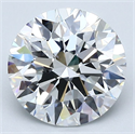 Natural Diamond 2.71 Carats, Round with Excellent Cut, E Color, VS1 Clarity and Certified by GIA