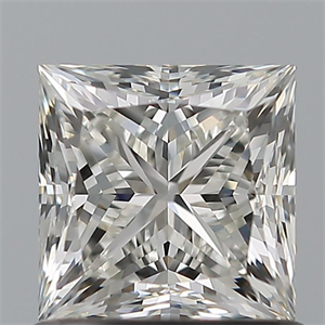 Picture of Natural Diamond 0.90 Carats, Princess with  Cut, I Color, VVS2 Clarity and Certified by GIA