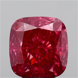 Picture of Lab Grown Diamond 4.02 Carats, CUSHION MODIFIED with  Cut, Fancy Vivid Pink Color, VS1 Clarity and Certified by IGI