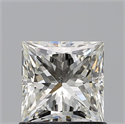 Natural Diamond 1.02 Carats, Princess with  Cut, J Color, SI1 Clarity and Certified by GIA
