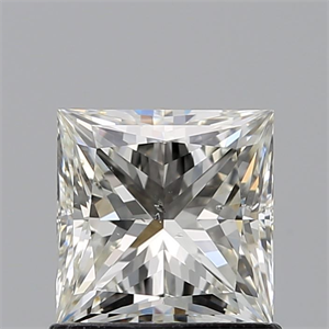 Picture of Natural Diamond 1.02 Carats, Princess with  Cut, J Color, SI1 Clarity and Certified by GIA