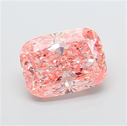Picture of Lab Grown Diamond 4.06 Carats, CUSHION MODIFIED with  Cut, Fancy Vivid Pink Color, VS1 Clarity and Certified by IGI