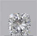 Natural Diamond 0.50 Carats, Cushion with  Cut, H Color, VVS2 Clarity and Certified by GIA