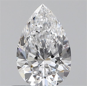 Picture of Natural Diamond 0.50 Carats, Pear with  Cut, D Color, SI1 Clarity and Certified by GIA