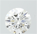 Lab Grown Diamond 2.54 Carats, Round with Ideal Cut, D Color, VVS2 Clarity and Certified by IGI