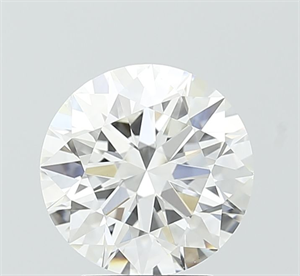 Picture of Lab Grown Diamond 2.54 Carats, Round with Ideal Cut, D Color, VVS2 Clarity and Certified by IGI