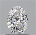Natural Diamond 0.51 Carats, Oval with  Cut, E Color, VVS1 Clarity and Certified by GIA