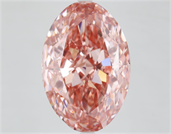 Picture of Lab Grown Diamond 15.03 Carats, Oval with  Cut, Fancy Vivid Pink Color, VS1 Clarity and Certified by IGI