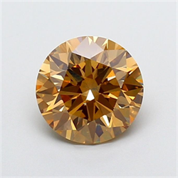 Picture of Lab Grown Diamond 2.02 Carats, Round with Ideal Cut, Fancy Brown Color, VVS2 Clarity and Certified by IGI