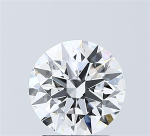 Picture of Lab Grown Diamond 2.05 Carats, Round with Ideal Cut, D Color, VVS1 Clarity and Certified by IGI