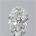 Natural Diamond 0.50 Carats, Oval with  Cut, F Color, IF Clarity and Certified by GIA