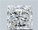 Natural Diamond 1.00 Carats, Princess with  Cut, G Color, VVS1 Clarity and Certified by GIA