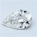 Natural Diamond 3.52 Carats, Pear with  Cut, F Color, SI2 Clarity and Certified by GIA
