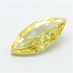 Picture of Lab Grown Diamond 2.02 Carats, Marquise with  Cut, Fancy Intense Yellow Color, VS1 Clarity and Certified by IGI