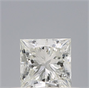 Natural Diamond 0.51 Carats, Princess with  Cut, J Color, VVS1 Clarity and Certified by GIA