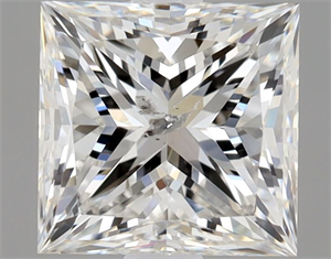 Picture of Natural Diamond 1.01 Carats, Princess with  Cut, F Color, SI2 Clarity and Certified by HRD