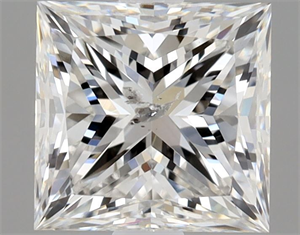 Picture of Natural Diamond 1.01 Carats, Princess with  Cut, F Color, SI2 Clarity and Certified by HRD