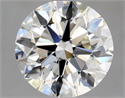 Natural Diamond 1.52 Carats, Round with Excellent Cut, H Color, VVS2 Clarity and Certified by HRD