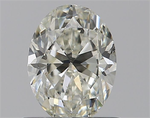 Foto Diamante Natural 0.65 quilates, Ovalado , Color J, claridad SI1 y certificado GIA de