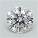 Lab Grown Diamond 1.05 Carats, Round with Ideal Cut, F Color, IF Clarity and Certified by IGI