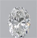 Natural Diamond 1.01 Carats, Oval with  Cut, H Color, SI1 Clarity and Certified by GIA