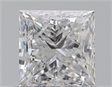 Natural Diamond 0.70 Carats, Princess with  Cut, D Color, SI2 Clarity and Certified by GIA