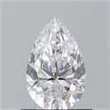Natural Diamond 0.73 Carats, Pear with  Cut, D Color, SI2 Clarity and Certified by GIA