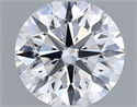 Lab Grown Diamond 1.09 Carats, Round with Ideal Cut, D Color, VVS1 Clarity and Certified by IGI
