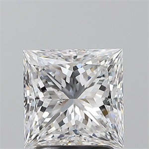 Picture of Natural Diamond 2.01 Carats, Princess with  Cut, D Color, SI1 Clarity and Certified by GIA
