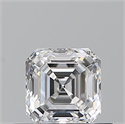 Natural Diamond 0.53 Carats, Asscher with  Cut, E Color, VVS1 Clarity and Certified by GIA