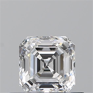 Picture of Natural Diamond 0.53 Carats, Asscher with  Cut, E Color, VVS1 Clarity and Certified by GIA