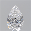 Natural Diamond 0.73 Carats, Pear with  Cut, D Color, VS1 Clarity and Certified by GIA