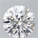 Lab Grown Diamond 3.76 Carats, Round with Ideal Cut, E Color, VVS2 Clarity and Certified by IGI