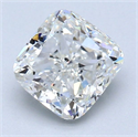Natural Diamond 1.60 Carats, Cushion with  Cut, G Color, SI1 Clarity and Certified by GIA