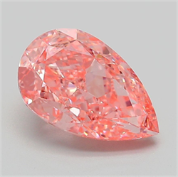 Picture of Lab Grown Diamond 2.69 Carats, Pear with  Cut, Fancy Vivid Pink Color, VVS2 Clarity and Certified by IGI