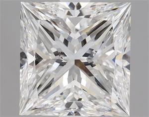 Picture of Natural Diamond 1.91 Carats, Princess with  Cut, F Color, SI2 Clarity and Certified by GIA