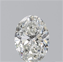 Natural Diamond 0.50 Carats, Oval with  Cut, H Color, VS1 Clarity and Certified by GIA